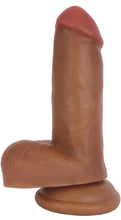 Load image into Gallery viewer, Jock Dark Bareskin Dildo with Balls - 10 Inch
