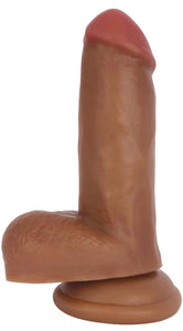 Jock Dark Bareskin Dildo with Balls - 10 Inch