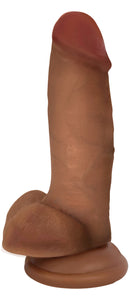 Jock Dark Bareskin Dildo with Balls - 10 Inch