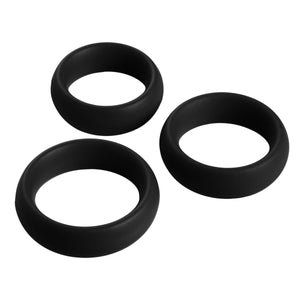 3 Piece Silicone Cock Ring Set -
