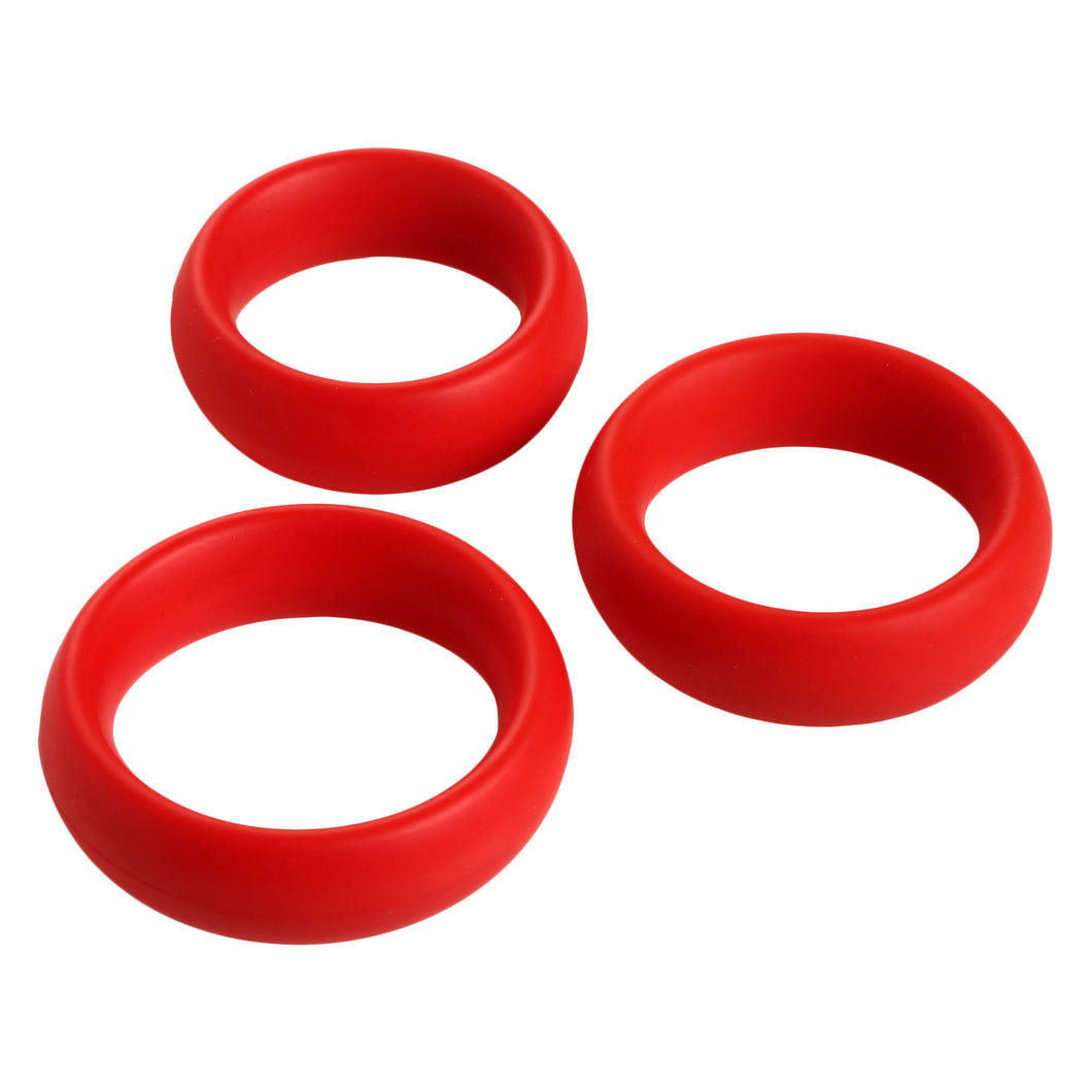 3 Piece Silicone Cock Ring Set -