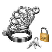 Load image into Gallery viewer, Asylum 6 Ring Locking Chastity Cage
