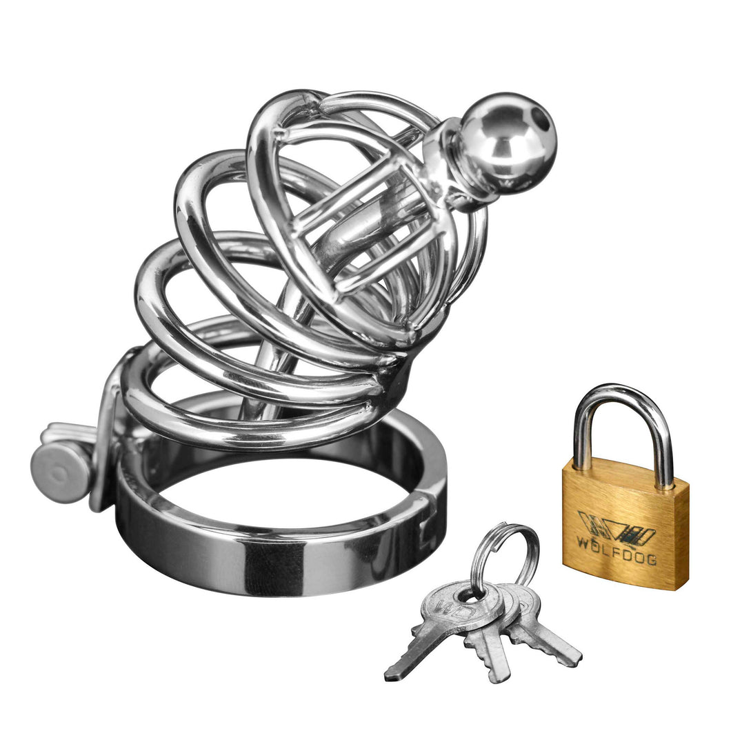 Asylum 6 Ring Locking Chastity Cage