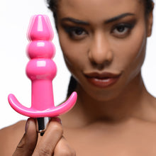 Load image into Gallery viewer, Ribbed Vibrating Butt Plug -
