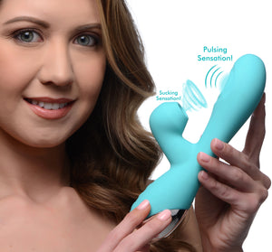 10X Silicone Suction Rabbit Vibrator -