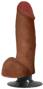 Jock Dark Bareskin Vibrating Dildo with Balls - 10 Inch