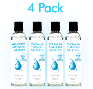 Anti-Bacterial Maximum Strength Hand Sanitizer 8oz 4-Pack