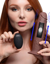 Load image into Gallery viewer, 7X Remote Control Vibrating and Thumping Dildo - Dark
