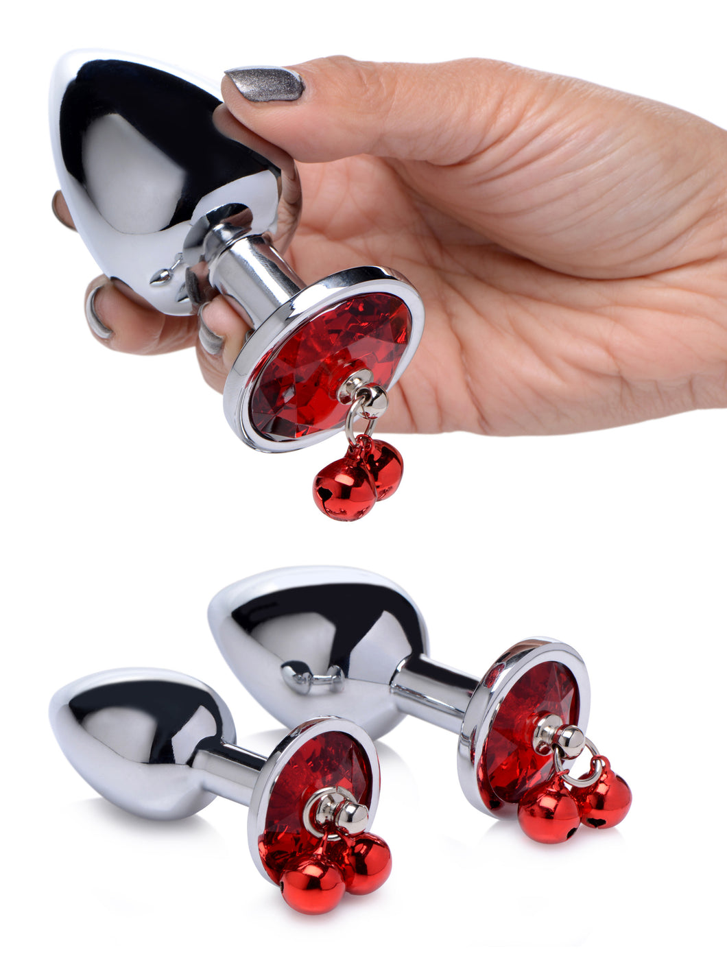 Gem with Bells Anal Plug Set