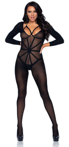 2 Piece Harness Teddy Overlay Bodystocking