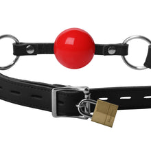 Load image into Gallery viewer, Classic Locking Silicone Ball Gag -
