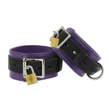 Load image into Gallery viewer, Strict Leather  and Black Deluxe Locking Wrist Cuffs
