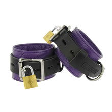 Load image into Gallery viewer, Strict Leather  and Black Deluxe Locking Wrist Cuffs
