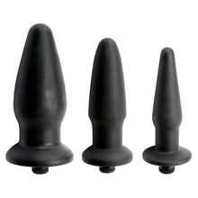 Load image into Gallery viewer, Trinity Silicone Vibrating Butt Plug-
